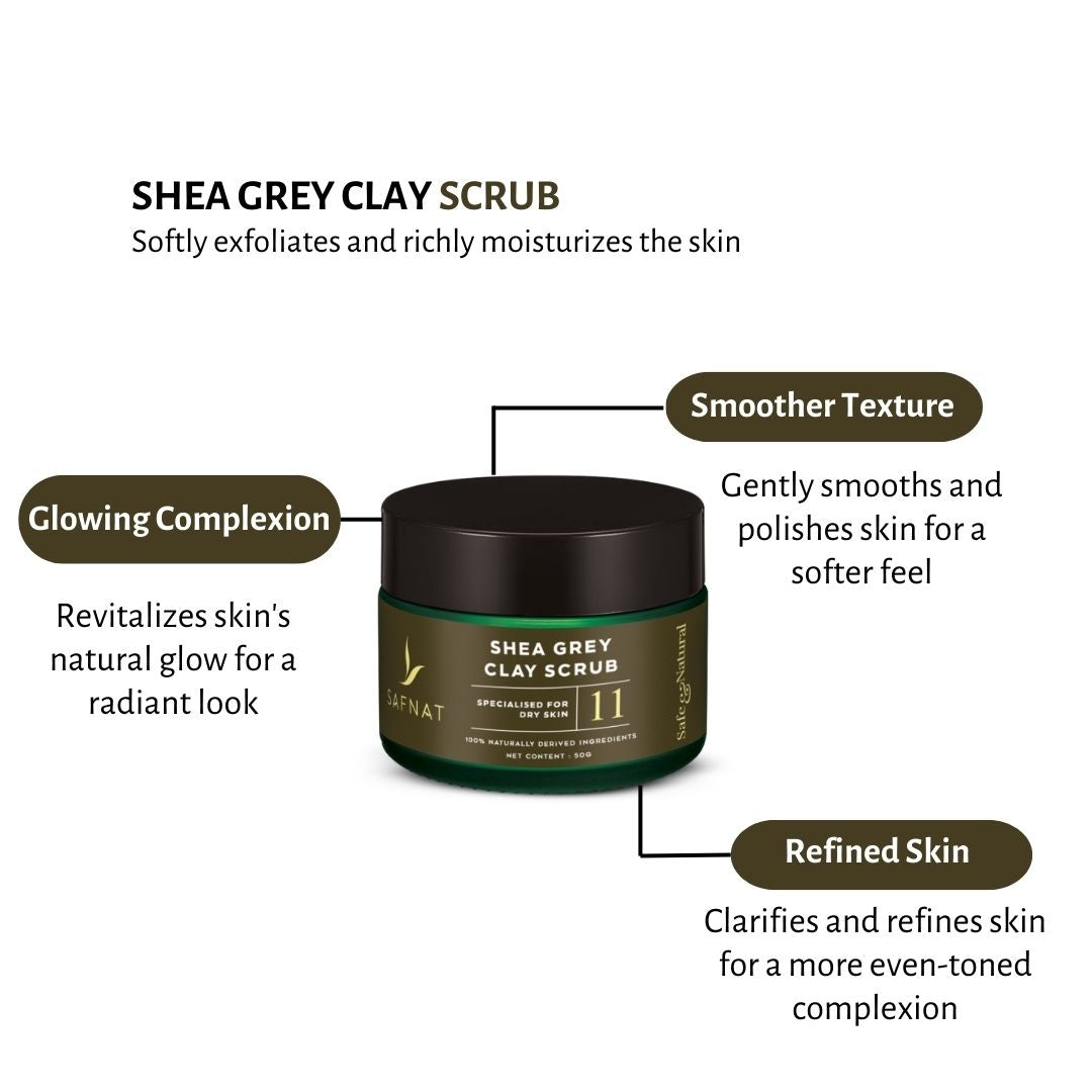 Shea Grey Clay Scrub